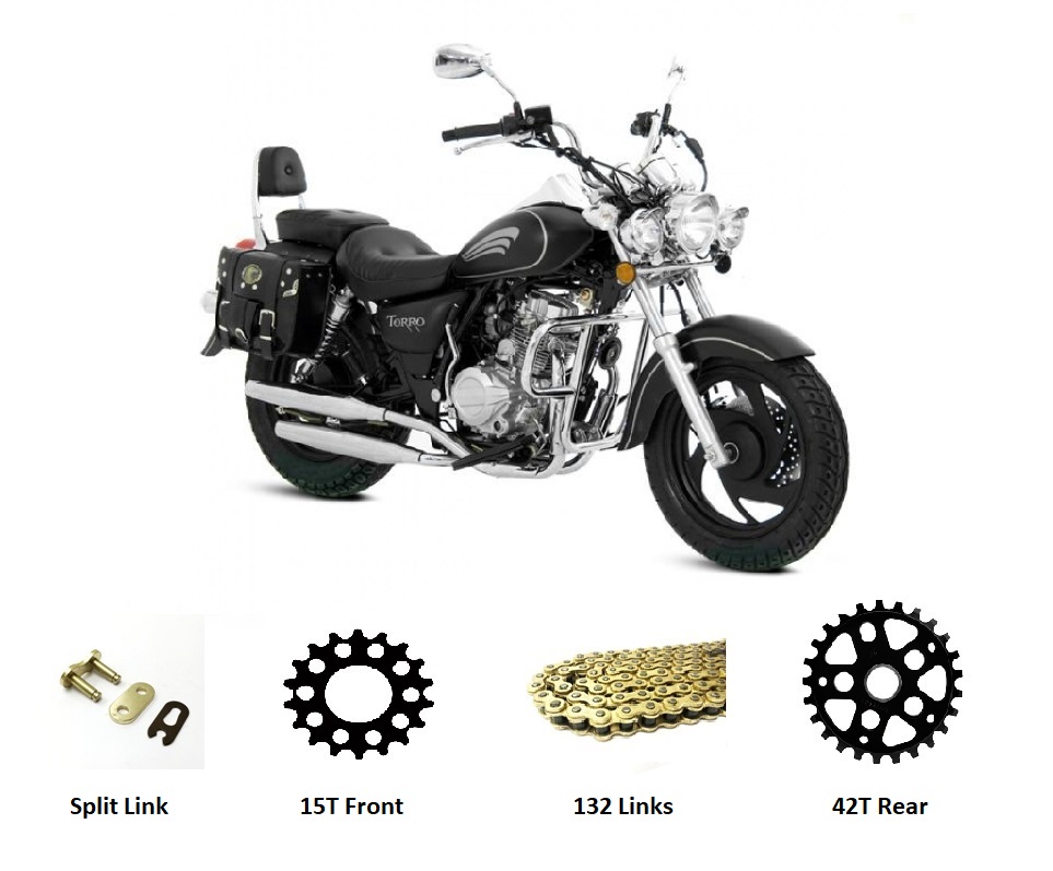 Chain & Sprockets Set Cruiser GOLD